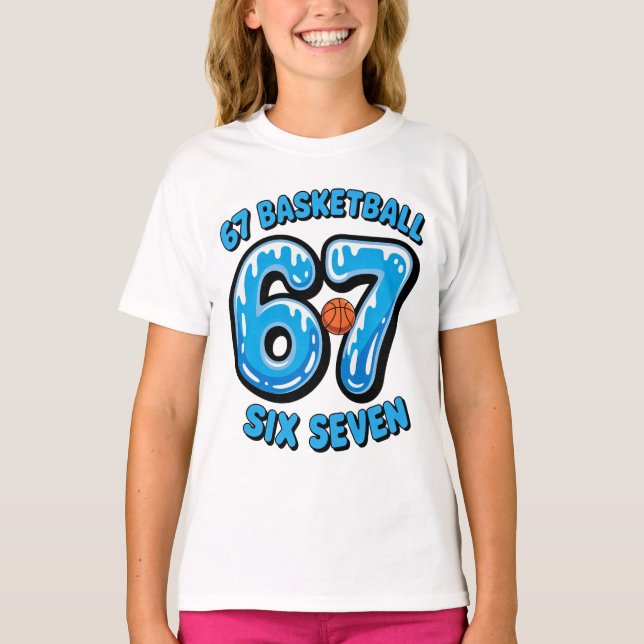 67 Basketball Six Seven Sports Meme Tee (Front)