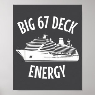 67 Big Six Seven Deck Energy Brain Rot Gen Alpha C Poster