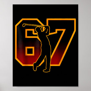 67 Brainrot Youth Golf Drip - Funny Kids 67 Poster