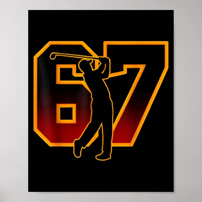 67 Brainrot Youth Golf Drip - Funny Kids 67  Poster (Front)