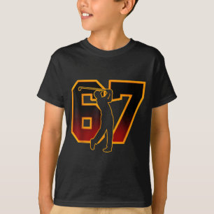 67 Brainrot Youth Golf Drip - Funny Kids 67  T-Shirt
