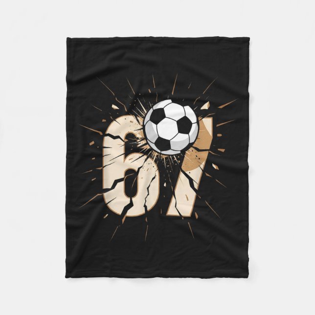 67 Brainrot Youth Soccer Drip - Funny Kids 67  Fleece Blanket (Front)
