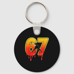 67 Brainrot Youth Wrestling Drip - Funny Kids 67  Keychain