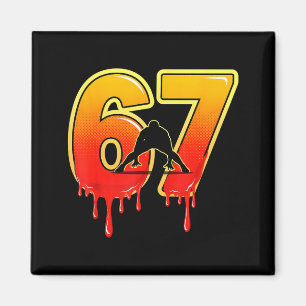 67 Brainrot Youth Wrestling Drip - Funny Kids 67  Magnet