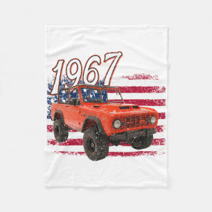 67 Bronco Suv Car  Fleece Blanket