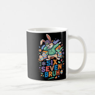 67 Bruh Bunny Six Seven Meme Funny Easter Day Dabb Coffee Mug