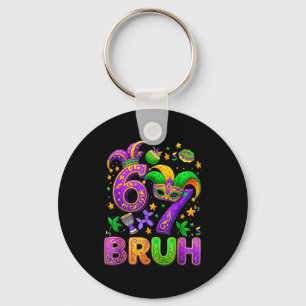 67 Bruh Mardi Gras Jester Mask New Orleans _1  Keychain