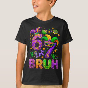 67 Bruh Mardi Gras Jester Mask New Orleans  T-Shirt