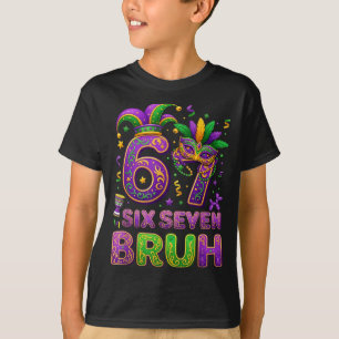 67 Bruh Mardi Gras Jester Mask New Orleans T-Shirt