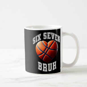 67 Bruh Meme Basketball Six Seven Heart Funny Coffee Mug