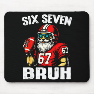 67 Bruh Meme Christmas Football Santa Six Seven  Mouse Pad