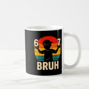 67 Bruh Retro Boy 6 7 Meme Kids Kindergarten Teen Coffee Mug