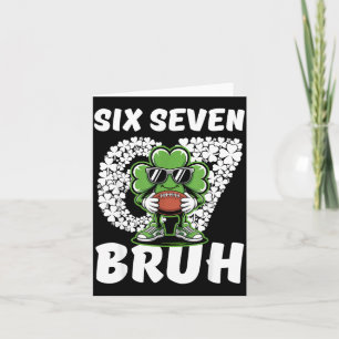 67 bruh shamrock football six seven st patrick's card