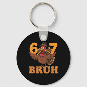 67 Bruh Turkey Math Thanksgiving Teacher Math Brai Keychain