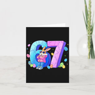 67 bunny egg for kids boy girl women youth teen card
