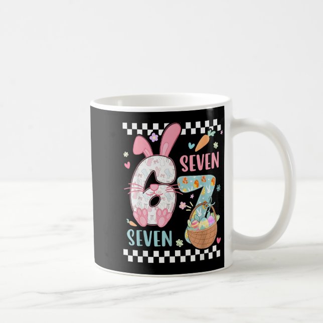 67 bunny six seven easter 6 7 easter happy easter coffee mug (Right)