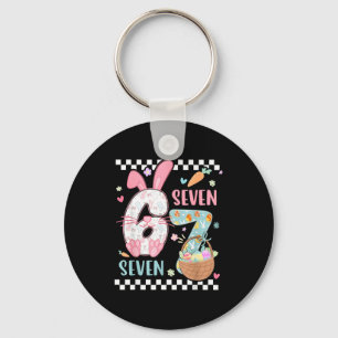 67 bunny six seven easter 6 7 easter happy easter keychain