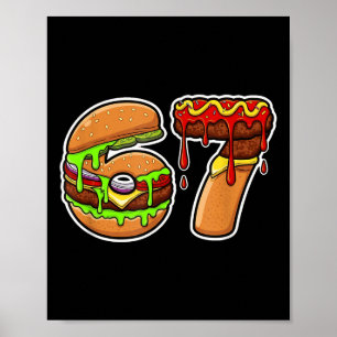 67 Burger Pizza Food Fusion Delight  Poster