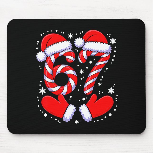 67 Candy Canes Santa  Mouse Pad (Front)