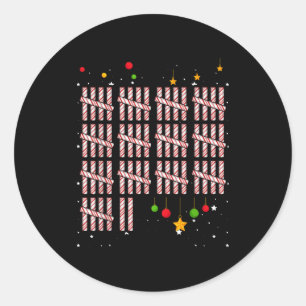 67 Candy Christmas Xmas Holiday Number 67 Classic Round Sticker