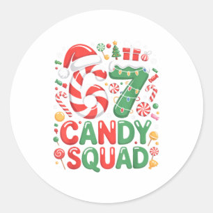 67 Candy Squad Christmas Brainrot Funny Xmas Light Classic Round Sticker