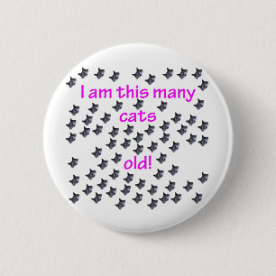 67 Cat Heads Old 2 Inch Round Button