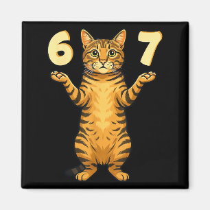 67 Cat Meme Funny Gen Alpha Slang Humor For Teens Magnet