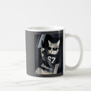 67 Cat Wearing Sungles Gen Alpha Smoking Cat Coffee Mug