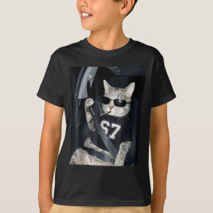 67 Cat Wearing Sungles Gen Alpha Smoking Cat T-Shirt
