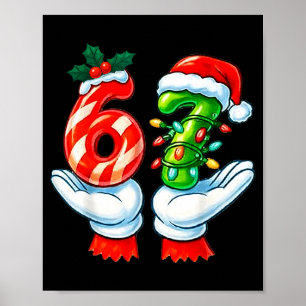 67 Christmas 67 Meme Gen Alpha Slang Candy Cane Xm Poster