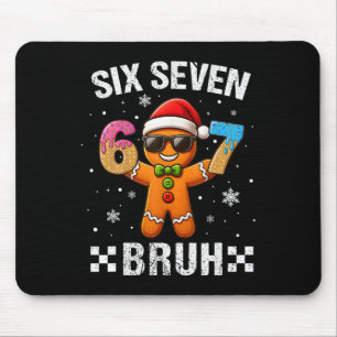 67 Christmas 6 7 Meme Gingerbread Man Xmas Pajamas Mouse Pad