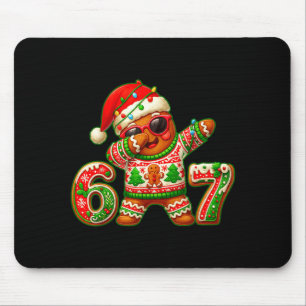 67 Christmas 6 7 Meme Gingerbread Man Xmas Pajamas Mouse Pad
