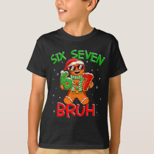 67 Christmas 6 7 Meme Gingerbread Man Xmas Pajamas T-Shirt