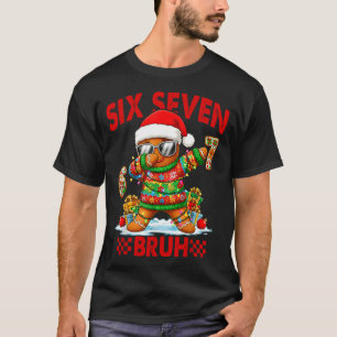67 Christmas 6 7 Meme Gingerbread Man Xmas Pajamas T-Shirt