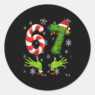 67 Christmas 6 7 Meme Pajamas 67 Bruh Slang  Classic Round Sticker