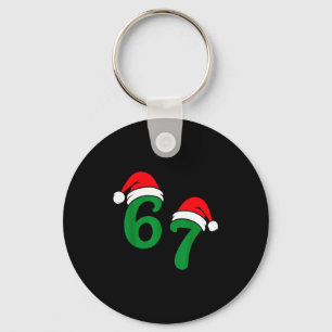 67 Christmas 6 7 Meme Pajamas Holiday Gen Alpha Sl Keychain