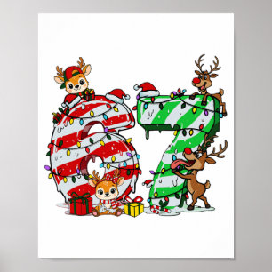 67 Christmas 6 7 Meme Pajamas Holiday Gen Alpha Sl Poster