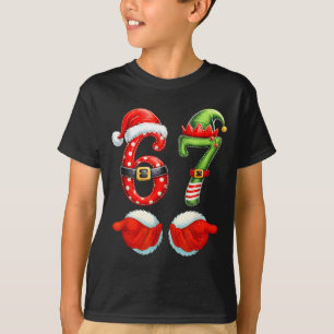67 Christmas 6 7 Meme Pajamas Holiday Gen Alpha Sl T-Shirt