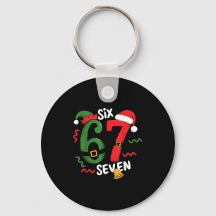 67 Christmas 6 7 Meme Six Seven Xmas  Keychain