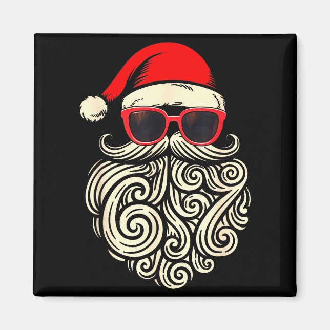 67 Christmas 6 7 Santa Six Seven Meme Christmas Bo Magnet (Front)