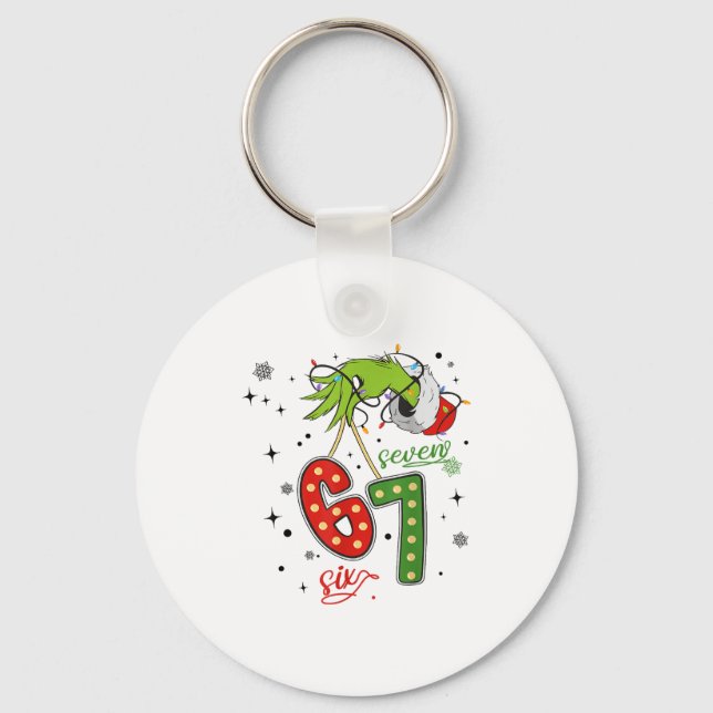67 Christmas Costume Funny Winter Celebration  Keychain (Front)