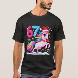 67 Christmas Cute Unicorn Six Seven Meme 6 7 Chris T-Shirt