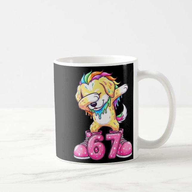 67 Christmas Funny 67 Brainrot Youth Kids Dog 67  Coffee Mug (Right)