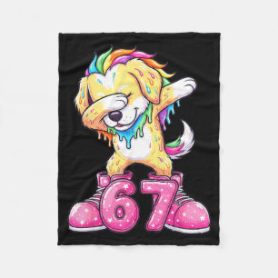 67 Christmas Funny 67 Brainrot Youth Kids Dog 67 Fleece Blanket