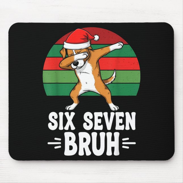 67 Christmas Funny 67 Brainrot Youth Kids Dog 67  Mouse Pad (Front)