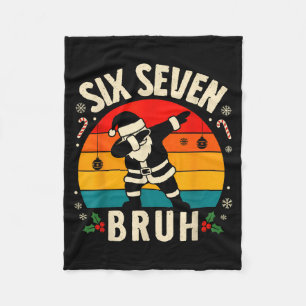 67 Christmas Funny 67 Meme Youth Kids Dabbing Sant Fleece Blanket