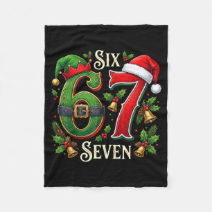 67 Christmas Funny 6 7 Meme Six Seven Xmas Boys Ki Fleece Blanket