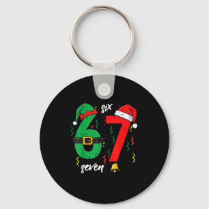 67 Christmas Funny 6 7 Meme Six Seven Xmas Boys Ki Keychain