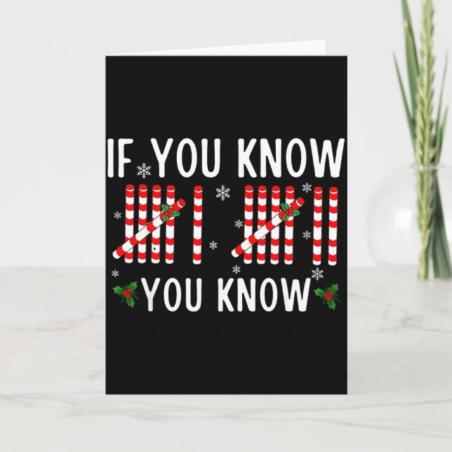 67 Christmas Funny If You Know You Know Six Seven  Card (Front)