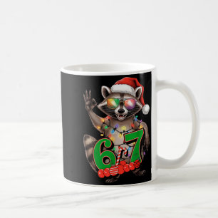 67 Christmas Funny Raccoon Festive 6-7 Meme Boys G Coffee Mug
